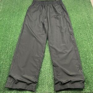 Vintage Nike Silver Tag Black Side Swoosh Track Pants Men's L Baggy Wide-Leg Y2K